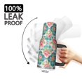 thumbnail image 3 of 40oz Pioneer Flower Floral Print Pattern Insulated Tumbler with Handle, BPA-Free Leak Proof Lid and Straws, Double Wall Vacuum, Hot 12h/Cold 34h, 3 of 6