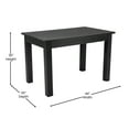 thumbnail image 6 of BizChair 46" x 30" Rectangular Black Wash Solid Pine Farm Dining Table, 6 of 11
