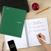 Five Star Wirebound Notebook, 1 Subject, Wide Ruled, Forest Green (930010CE1-WMT)