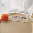 thumbnail image 1 of Simple For Girls Letter Waterproof Storage Cases Zipper Women Cosmetic Bag Travel Storage Handbag Transparent Makeup Bag Korean Storage Bag WHITE S, 1 of 8