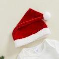 thumbnail image 3 of My First Christmas Baby Boy Outfits Long Sleeve Romper +Suspender Pants Overalls +Hats Set Newborn Fall Winter Holiday Clothes, 3 of 8