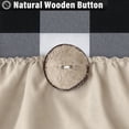 thumbnail image 3 of Farmhouse Shower Curtains Black and White Buffalo Plaid Pattern Fabric with Buttons & Brown Ruffles 72"x72", 3 of 6