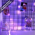 thumbnail image 2 of Guirnalda de luces [Paquete de 8], 1 m, 10 luces LED, mini luces decorativas de interior con alambre plateado para el hogar y el dormitorio (morado), 2 of 5