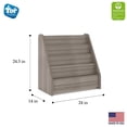 thumbnail image 2 of Tot Mate 24" Gray Wood Kids Book Display Preschool Furniture, 2 of 7
