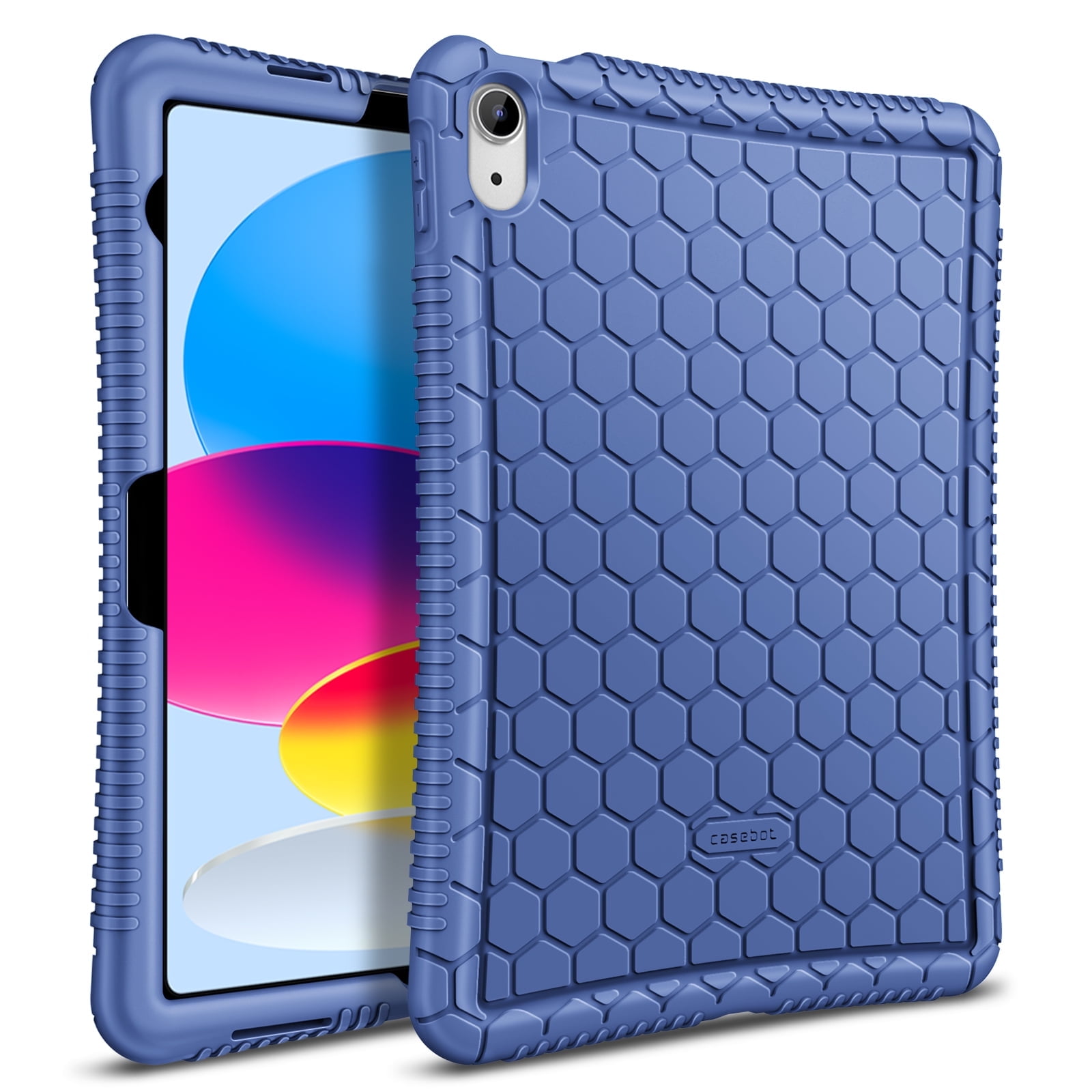 Fintie Silicone Case for iPad 10th Generation 10.9 Inch (2022 Model A2696 / A2757 / A2777), Marine Blue