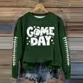 thumbnail image 1 of TINZ Ensemble Décontracté pour Femmes Col Rond Rugby Jour de Match Imprimé Chandail à Capuchon Chandail Blouse et Pantalon Chandails en Molleton Col Entonnoir Femmes, 1 of 3