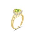 thumbnail image 2 of 1 1/2 Carat T.G.W. Peridot And White Diamond Accent 14k Gold Over Silver Ring, 2 of 4