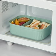 Mainstays Food Storage Bento Container, Rectangle, Green, 42oz Capacity, A Practical Choice for School Lunches and Activities