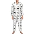 thumbnail image 3 of Uemuo Dachshund Dog Pattern 2-Piece Loungewear Set - Men’s Soft Sleepwear, Cozy Winter PJs, Comfy Sleep Set-Large, 3 of 7