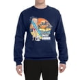 thumbnail image 2 of Wild Bobby, Betty Boop Endless Summer Beach the Dog Betty Boop Unisex Crewneck Sweatshirt, Navy, XX-Large, 2 of 5