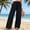 Black plus size wide leg pants a1, variant on Women's Plus Size Wide Leg Elastic Waist Flowy Loose Long Pants Casual Solid Palazzo Trousers for Beach Work Lounge Summer, Navy M