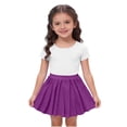thumbnail image 7 of NAISIBABY Girls Athletic Skirt, Mesh Tiered High Rise A-Line Kids Dance Pleatd Mini Skirt Dark Blue Size 12, 7 of 7