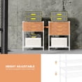 thumbnail image 3 of M MZG 3-Tier Wire Storage Shelving Unit, 750 lbs Heavy Duty, White, 17.7" W x 11.8" D x 26.3" H, 3 of 6