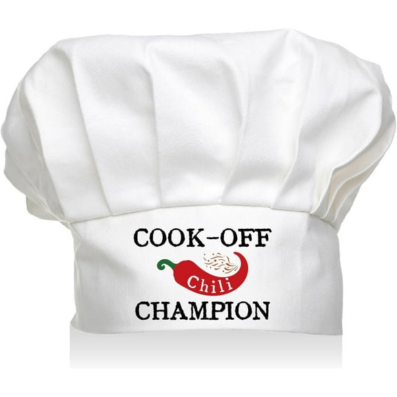 Custom Cotton Chef Hats White Hat Black Pattern Hot Pepper 70x100mm