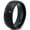 Black Dome Polish Tungsten, variant on Tungsten Semicolon Punctuation Mark Symbol Band Ring 8mm Men Women Comfort Fit Black Step Bevel Edge Brushed Polished