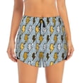 thumbnail image 2 of Balery Lightning Bolts Pantalones cortos deportivos para mujer con forro y dos bolsillos, elásticos, para entrenamiento, gimnasio, yoga-XX-Large, 2 of 7