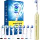 thumbnail image 1 of wonima02 Rotating Electric Toothbrush for Adults with 8 Brush Heads (2 Types), 4 Modes Deep Clean Electric Toothbrush with Rechargeable Power and 2 Min Smart Timer, 1 of 1