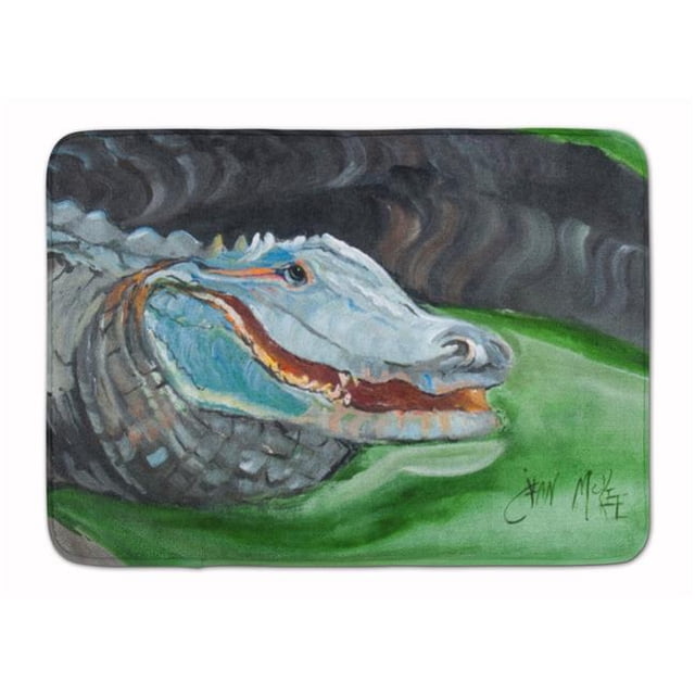 Carolines Treasures JMK1003RUG Blue Alligator Machine Washable Memory Foam Mat