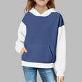 thumbnail image 4 of fatyb Hoodies for Boys Girls with Pockets Long Sleeve Casual Pullover Color Block Kids Hooded Sweatshirts, 4 of 7