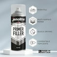thumbnail image 2 of JENOLITE Filler Primer Spray Paint - BLACK - Flexible Primer Filler For Automotive, Metal & Plastic - Fills Small Dents & Scratches for Smooth Finish - 400ml 13.5fl oz, 2 of 9