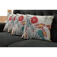 thumbnail image 5 of Ambesonne Floral Throw Pillow Cover 4 Pack, Dandelions Garden Botany, 20", Multicolor, 5 of 5