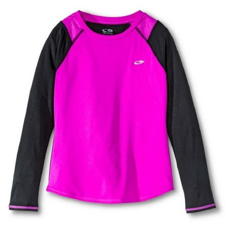 C9 by Champion Girl's Long Sleeve Pieced Tech Semi Fitted Berry XS (Best Tech Suits For Sprinting)