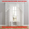 thumbnail image 2 of DecoSource Knitted Lace Curtain Medallion Design with Scalloped Bottom - Rod Pocket - Total Size 108 Inch Wide 54 Inch Each Panel - 84 Inch Long 2 Panels 54 x 84, White, 2 of 3