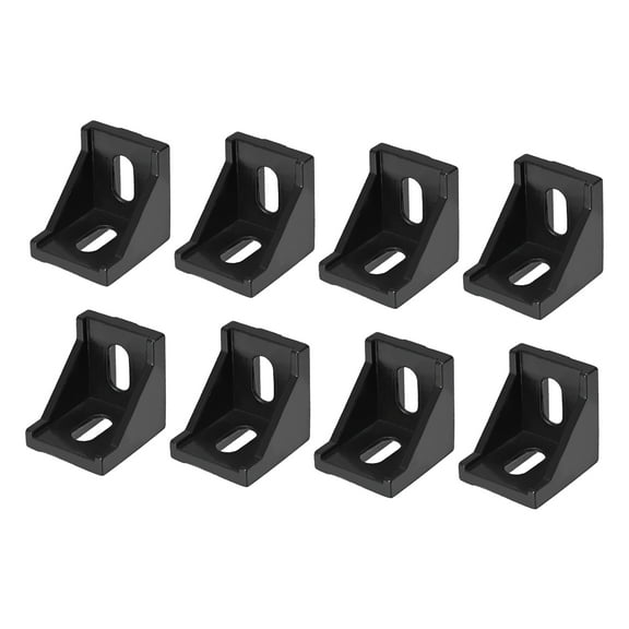 Inside Corner Bracket Gusset, 40mm x 40mm for 4040 Series Aluminum Extrusion Profile , 8 Pcs (Black)