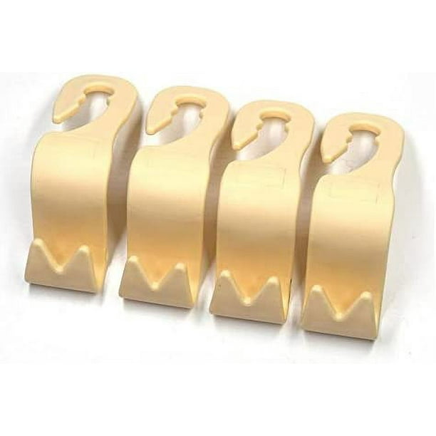 Ganchos para coche, soporte para bolsos en el asiento trasero (juego de 4, beige)