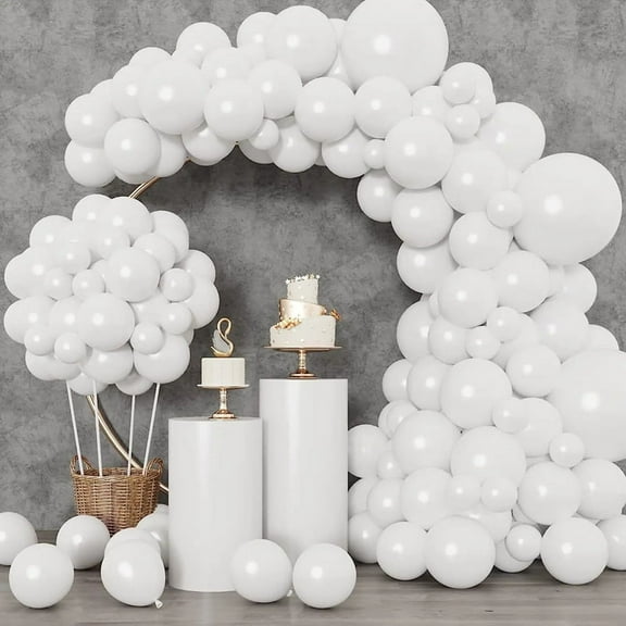 White Balloon Arch Kit White Latex Balloon Balloon Wreath Supplies