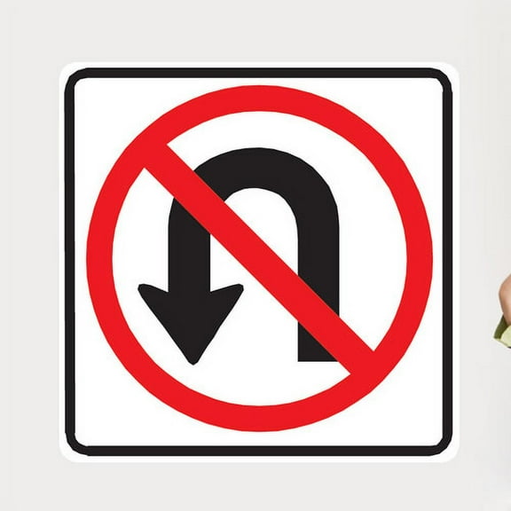 Wallhogs No U-Turn Wall Decal