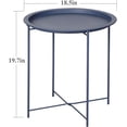 thumbnail image 4 of Taomika Blue Side Table / End Table with Round Removable Tray, Set of 2, 4 of 7