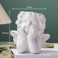 thumbnail image 6 of Angel Statue Crafted Head Pot with Drainage Hole Resin Vase Flower Vase Flowerpot for Home Desktop Ornament Decoration Crafts White, 6 of 8