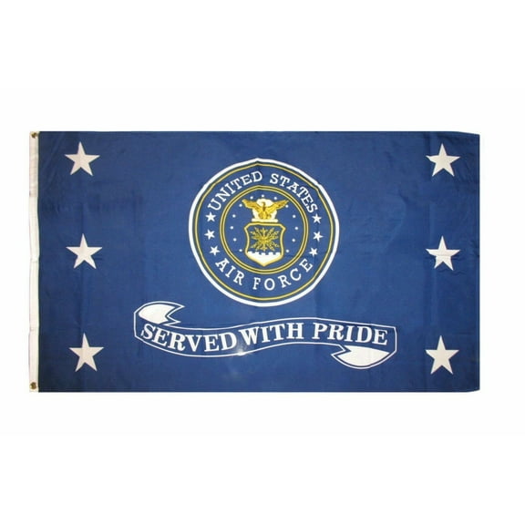 Air Force Served With Pride Flag 3x5 USAF Veteran Vet Retired US Military USA