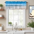 thumbnail image 3 of Summer Seaside Beach Clouds Ocean Valances for Windows,Kitchen Valance Rod Pocket Short Curtain, Modern Style Valance Curtain Window Valances for Bedroom Bathroom Living Room 42x18in, 3 of 9