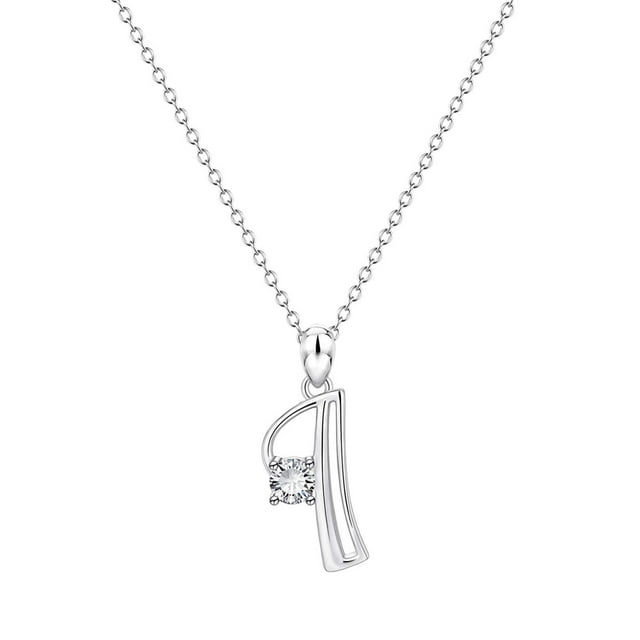 SIfdSeng Collier en Strass en Forme d'Alphabet Initial 26 pour Femmes Colliers pour Femmes A Z 26 Alphabet Initial Colliers Argentés pour Femmes Filles