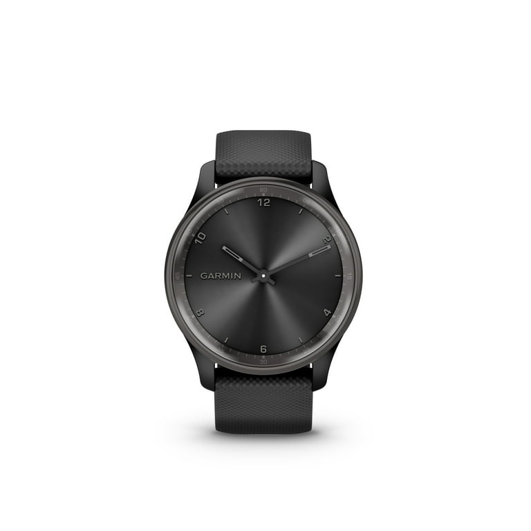 vívomove® Trend, Slate Stainless Steel Case and Silicone with Band Bezel Black