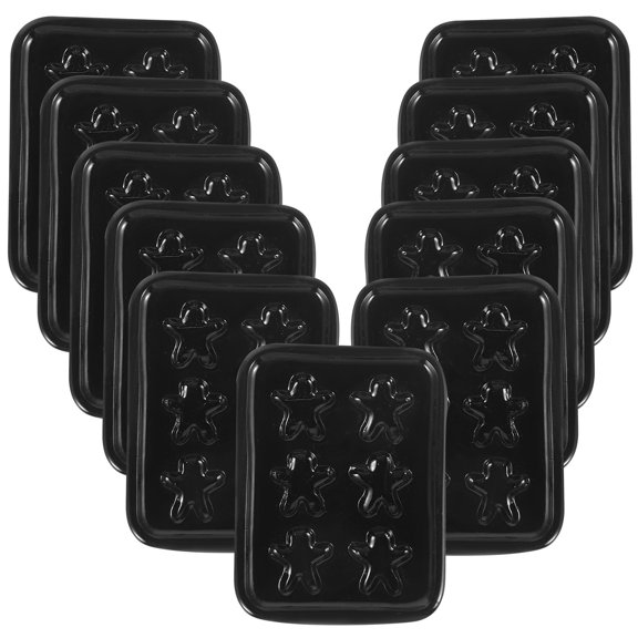 OUNONA 12pcs Miniature Baking Trays Set for Dollhouse Kitchen, Kids Pretend Play Toys, Montessori Resin Accessories for Dollhouses