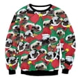 thumbnail image 3 of Suéter navideño de mal gusto para hombre y mujer, sudadera navideña con estampado 3D de perro, copo de nieve, campana, reno y Papá Noel para fiestas navideñas, 3 of 5