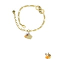 thumbnail image 2 of Delight Jewelry Resin Ram Gold-tone Paw Infinity Link Chain Bracelet, 6"+2" Extender, 2 of 3