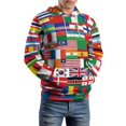 thumbnail image 5 of Flags Of All Countries Of The World Men's Women Vintage 3D Hooded Sweatshirt - All-Season Loose Fit Streetwear, 5 of 6