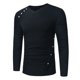 thumbnail image 2 of pstuiky manga larga de hombre, Camiseta de manga larga con cuello redondo y botones irregulares de color liso para hombre Tops de hombre xxl, 2 of 9