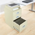 thumbnail image 4 of Pemberly Row 3-Drawers Locking Metal File Cabinet with Top Shelf in Tan, 4 of 10