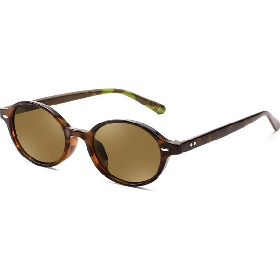 FEISEDY Retro Oval Sunglasses for Women 90s Narrow Round Lightweight Shades Y2k Trendy Sunnies B1171