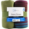 Mainstays Harvest 2Pk Fleece Throws, Green Chili