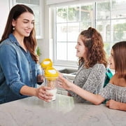 CrunchCup XL Yellow: Portable Plastic Cereal Cup for Breakfast on the Go, BPA-Free & Dishwasher-Safe