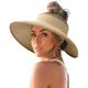 thumbnail image 1 of Sombrero con visera solar FURTALK para mujer, paja, ala ancha, plegable, 1 of 8