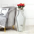 thumbnail image 5 of Tall Floor Vase - Jewelry Mirrored Vase Crystal Silver Glass Decorative Mirror Vase Large Size for Home Decor, 5 of 10