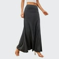 thumbnail image 6 of Mohiass Casual Flowy Long Skirts for Women, Jersey Knit Fabric Good Elasticity Ankle Length Maxi Skirt with High Waist. Gray M, 6 of 7
