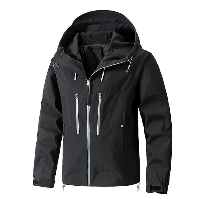 Birdeem Jackets for Men Mens Stitching Drawstring Hooded Slim Fashion Jacket Coat Outwear